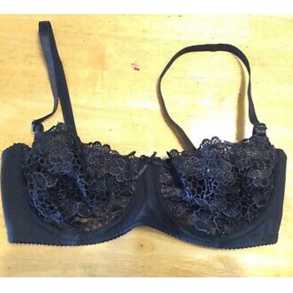 New VOGUES SECRET Black Lace Multi-way BRA 34D - Picture 1 of 10
